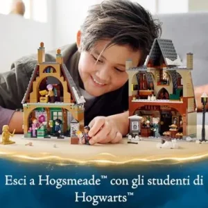 New Harry Potter Visita Al Villaggio Di Hogsmeade, Set Giocattoli Per Bambini, Minifigure D'Oro Del 20° Anniversario, 76388 Mattoncini