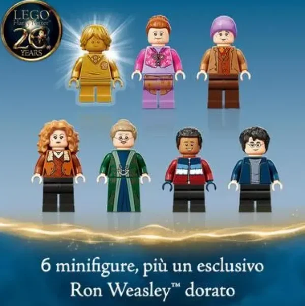 New Harry Potter Visita Al Villaggio Di Hogsmeade, Set Giocattoli Per Bambini, Minifigure D'Oro Del 20° Anniversario, 76388 Mattoncini