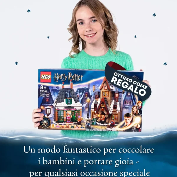 New Harry Potter Visita Al Villaggio Di Hogsmeade, Set Giocattoli Per Bambini, Minifigure D'Oro Del 20° Anniversario, 76388 Mattoncini