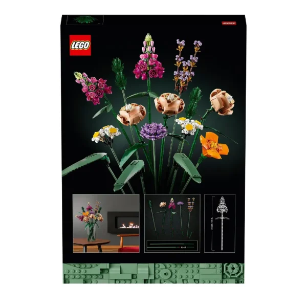 Clearance Icons 10280 Bouquet Di Fiori, Piante Artificiali, Costruzione In Mattoncini, Decorazioni Casa, Hobby Creativi Per Adulti Mattoncini
