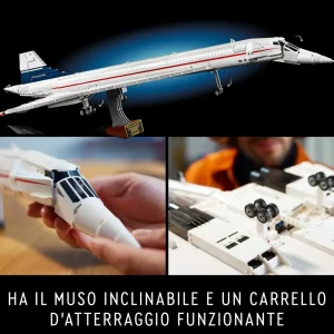 Outlet Icons 10318 Concorde Kit Modellismo Da Costruire Per Adulti, Iconico Modellino Di Aereo Passeggeri, Regalo Uomo O Donna Mattoncini