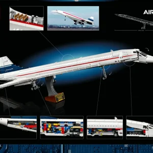 Outlet Icons 10318 Concorde Kit Modellismo Da Costruire Per Adulti, Iconico Modellino Di Aereo Passeggeri, Regalo Uomo O Donna Mattoncini
