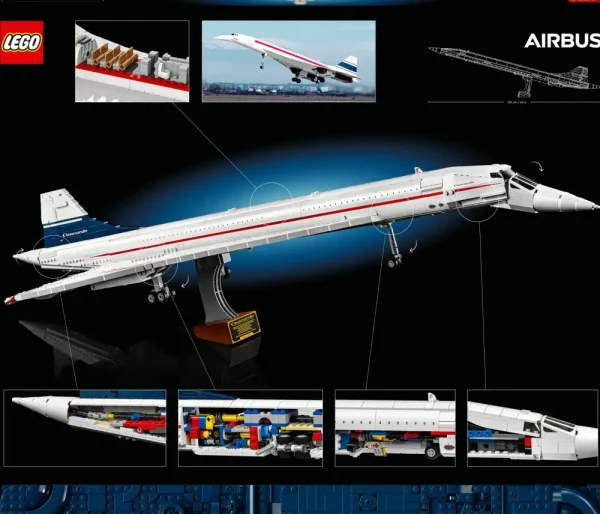 Outlet Icons 10318 Concorde Kit Modellismo Da Costruire Per Adulti, Iconico Modellino Di Aereo Passeggeri, Regalo Uomo O Donna Mattoncini