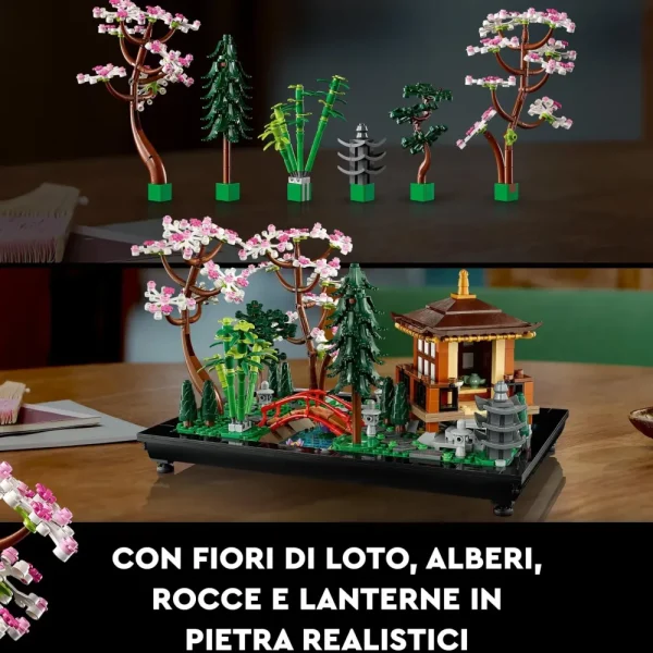 Outlet Icons 10315 Il Giardino Tranquillo, Kit Giardino Botanico Zen Per Adulti Con Fiori Di Loto, Regalo Per Donna E Uomo Mattoncini