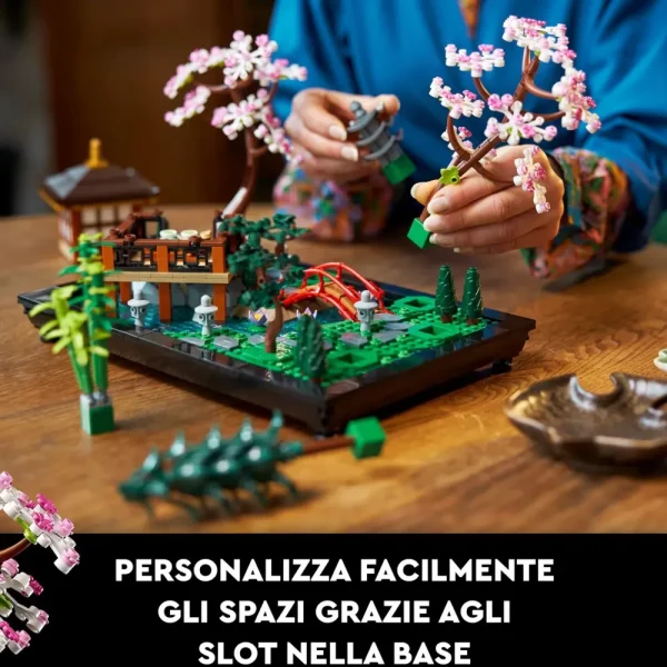 Outlet Icons 10315 Il Giardino Tranquillo, Kit Giardino Botanico Zen Per Adulti Con Fiori Di Loto, Regalo Per Donna E Uomo Mattoncini