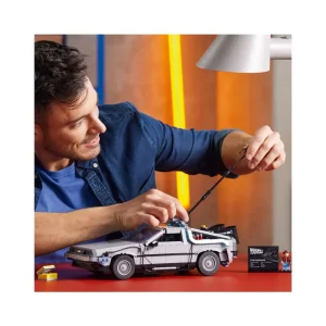 New 10300 Macchina Del Tempo Ritorno Al Futuro, Set Modellino Delorean Da Costruire, Minifigure Di Doc E Marty Mcfly Mattoncini