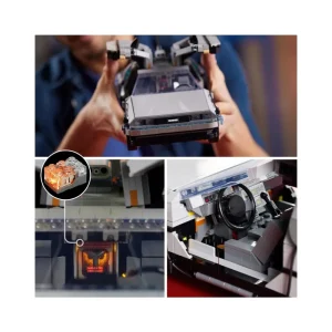 New 10300 Macchina Del Tempo Ritorno Al Futuro, Set Modellino Delorean Da Costruire, Minifigure Di Doc E Marty Mcfly Mattoncini