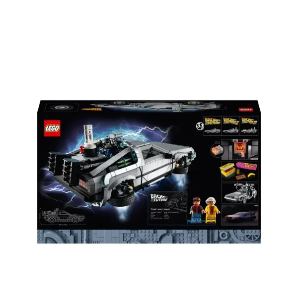 New 10300 Macchina Del Tempo Ritorno Al Futuro, Set Modellino Delorean Da Costruire, Minifigure Di Doc E Marty Mcfly Mattoncini