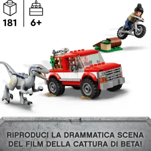 Shop Jurassic World 76946 La Cattura Dei Velociraptor Blue E Beta, Giochi Per Bambini Di 6+ Anni Con Dinosauri Giocattolo Mattoncini