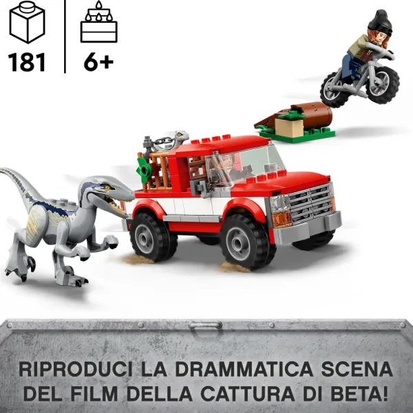 Shop Jurassic World 76946 La Cattura Dei Velociraptor Blue E Beta, Giochi Per Bambini Di 6+ Anni Con Dinosauri Giocattolo Mattoncini