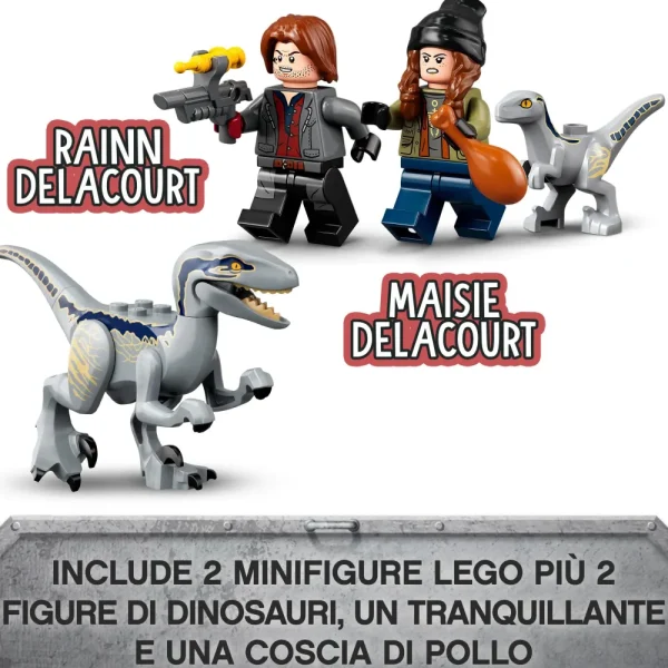 Shop Jurassic World 76946 La Cattura Dei Velociraptor Blue E Beta, Giochi Per Bambini Di 6+ Anni Con Dinosauri Giocattolo Mattoncini