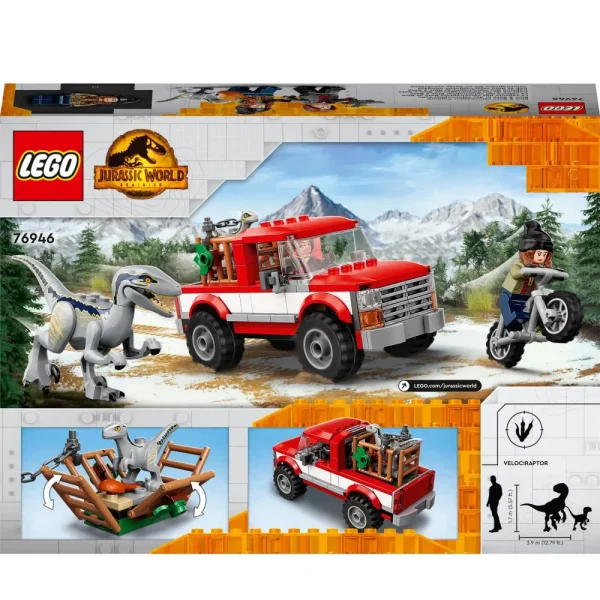 Shop Jurassic World 76946 La Cattura Dei Velociraptor Blue E Beta, Giochi Per Bambini Di 6+ Anni Con Dinosauri Giocattolo Mattoncini
