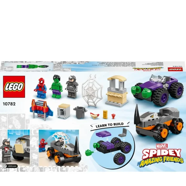 Best Sale Marvel Spidey E I Suoi Fantastici Amici Resa Dei Conti Tra Hulk E Rhino, Monster Truck, Giocattolo Per Bambini 4+, 10782 Mattoncini