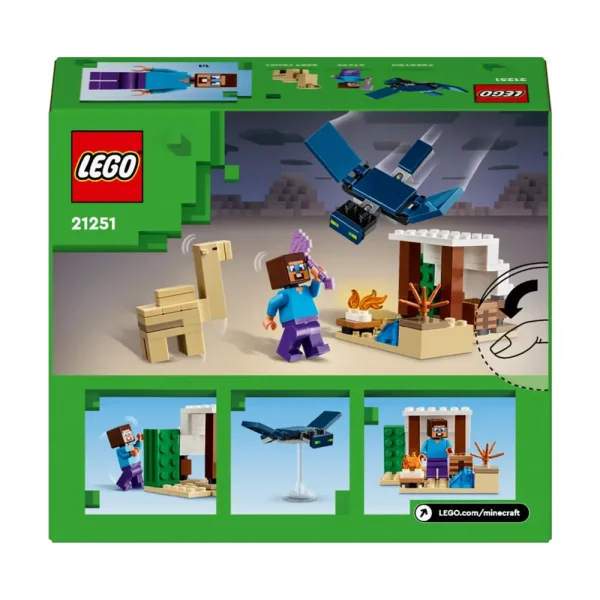 Fashion Lego 21251 Spedizione Di Steve Nel Deserto, Gioco Per Bambini Di 6+ Anni, Bioma Con Casa Giocattolo E Personaggi Mattoncini