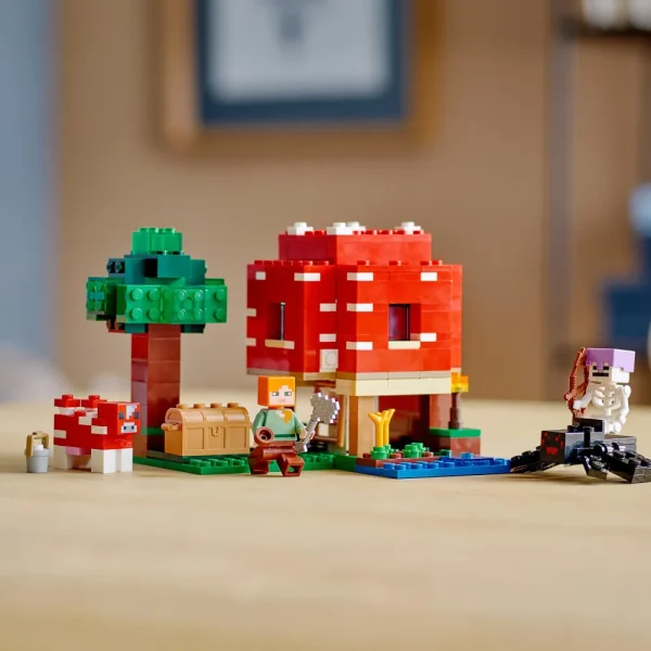 Best Minecraft La Casa Dei Funghi, Giocattoli Per Bambini Di 8+ Anni, Idea Regalo Con Il Personaggio Di Alex, 21179 Mattoncini