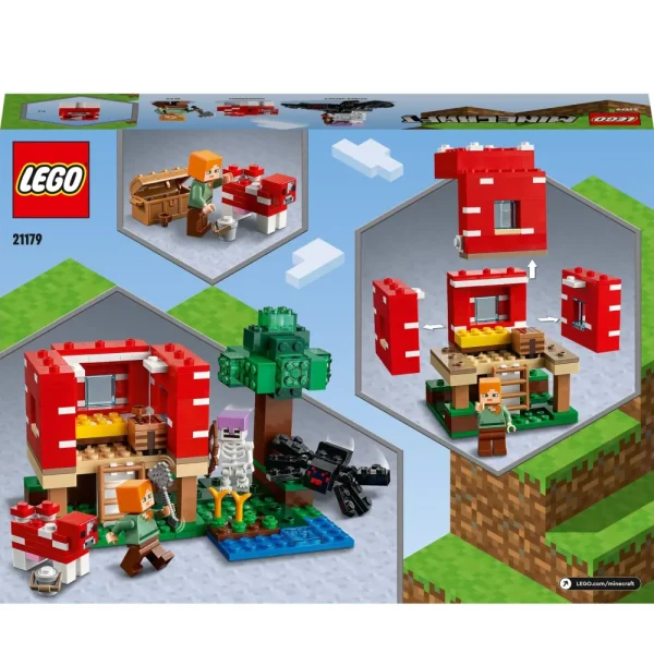 Best Minecraft La Casa Dei Funghi, Giocattoli Per Bambini Di 8+ Anni, Idea Regalo Con Il Personaggio Di Alex, 21179 Mattoncini