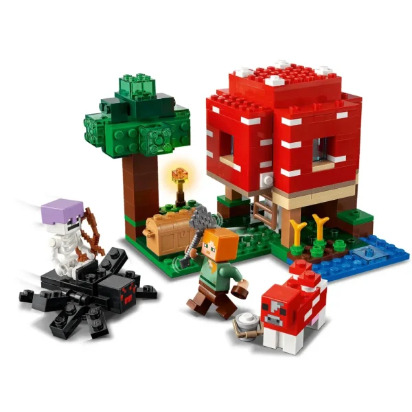 Best Minecraft La Casa Dei Funghi, Giocattoli Per Bambini Di 8+ Anni, Idea Regalo Con Il Personaggio Di Alex, 21179 Mattoncini