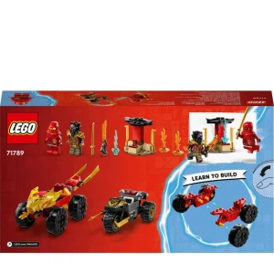 New 71789 Battaglia Su Auto E Moto Di Kai E Ras, Veicoli Giocattolo Con 2 Minifigure, Giochi Ninja Per Bambini 4+ Anni Mattoncini