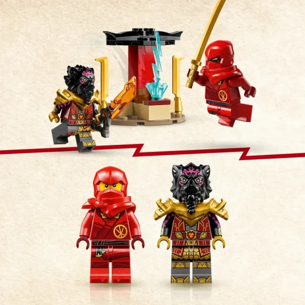 New 71789 Battaglia Su Auto E Moto Di Kai E Ras, Veicoli Giocattolo Con 2 Minifigure, Giochi Ninja Per Bambini 4+ Anni Mattoncini