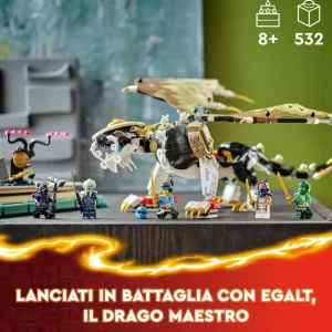 Shop 71809 Egalt Il Drago Maestro, Giocattolo Con Action Figure Snodabile, Giochi Per Bambini Di 8+ Con 5 Minifigure Mattoncini