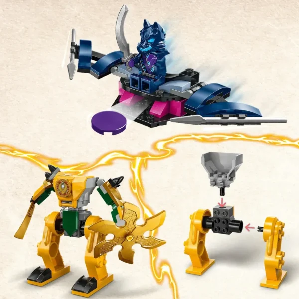 Fashion 71804 Mech Da Battaglia Di Arin, Giochi Per Bambini 4+, Action Figure Giocattolo Da Costruire Con Starter Brick Mattoncini