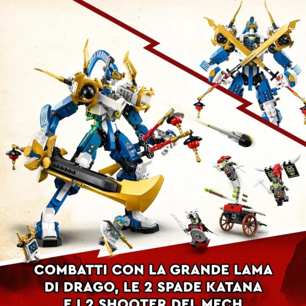 Sale 71785 Mech Titano Di Jay, Set 2023 Con Action Figure, Gioco Da Battaglia Per Bambini Con 5 Minifigure E Carro Mattoncini
