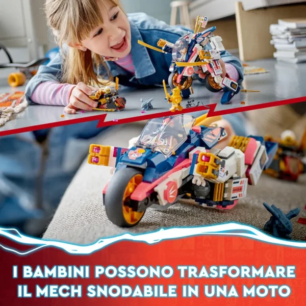 Online 71792 Moto-Mech Transformer Di Sora, Set Giochi 2In1 Con Action Figure Mech Trasformabile In Moto Giocattolo Mattoncini