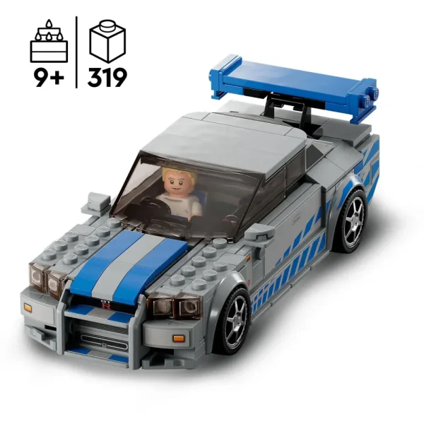 New 76917 2 Fast 2 Furious Nissan Skyline Gt-R (R34) Macchina Giocattolo Da Collezione 2023, Giochi Per Bambini Mattoncini