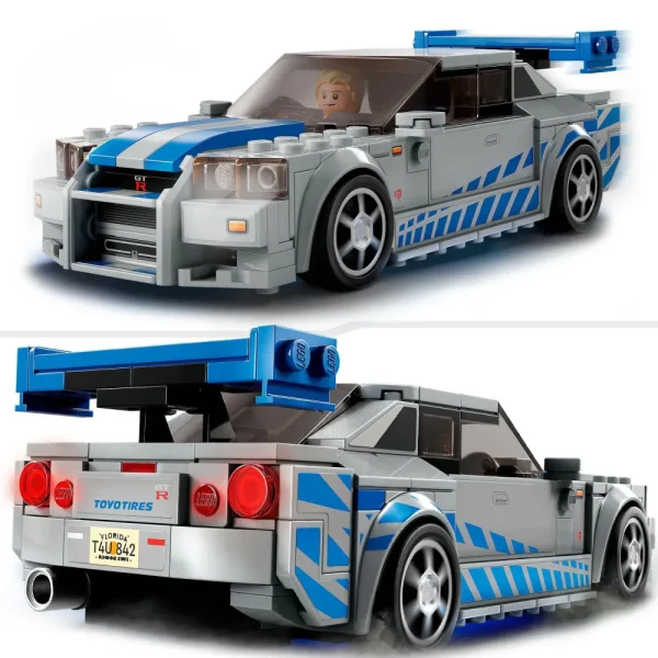 New 76917 2 Fast 2 Furious Nissan Skyline Gt-R (R34) Macchina Giocattolo Da Collezione 2023, Giochi Per Bambini Mattoncini