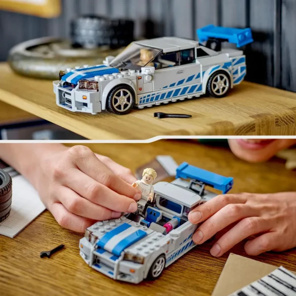 New 76917 2 Fast 2 Furious Nissan Skyline Gt-R (R34) Macchina Giocattolo Da Collezione 2023, Giochi Per Bambini Mattoncini