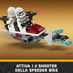 Outlet Lego Star Wars 75372 Battle Pack Clone Trooper E Battle Droid Con Veicolo Giocattolo Speeder Bike, Idea Regalo Bambini 7+ Anni Mattoncini