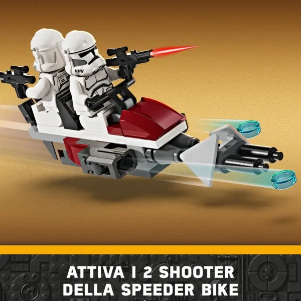 Outlet Lego Star Wars 75372 Battle Pack Clone Trooper E Battle Droid Con Veicolo Giocattolo Speeder Bike, Idea Regalo Bambini 7+ Anni Mattoncini