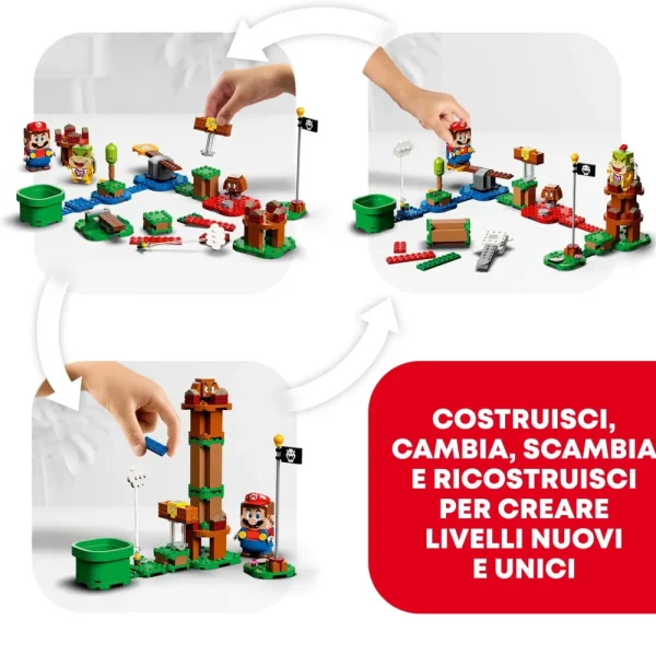 Online Super Mario 71360 Avventure Di Mario Starter Pack, Giochi Per Bambini Dai 6 Anni, Giocattolo Con Personaggi Interattivi Mattoncini