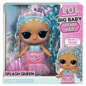 Fashion Surprise Big Baby Hair Hair Hair Bambola Grande Splash Queen Bambola Da 28Cm Con 14 Sorprese Tra Cui Accessori Da Condividere Bambolotti