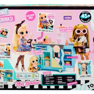 Fashion Surprise Omg To-Go Diner Playset Con Oltre 45 Sorprese E Bambola Inclusa Fashion Dolls