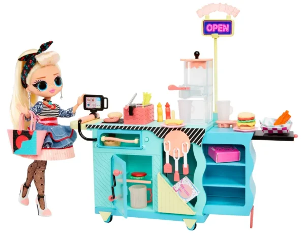 Fashion Surprise Omg To-Go Diner Playset Con Oltre 45 Sorprese E Bambola Inclusa Fashion Dolls