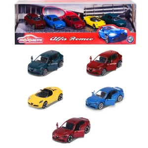Cheap Giftpack Alfa Romeo, 5 Modelli Esclusivi In Metallo Pressofuso, Sistema A Ruota Libera, Parti Apribili Modellini Veicoli In Scala