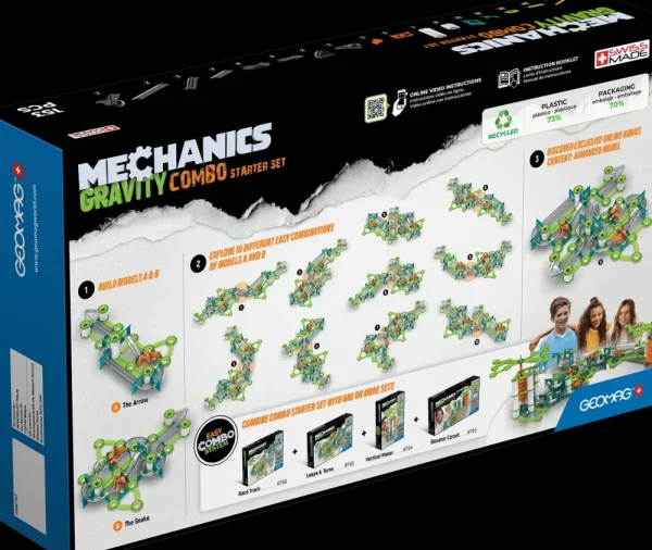 Outlet Mechanics Gravity Recycled Combo Starter Set Hero 153 Pcs Giochi Stem