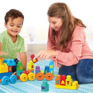 Cheap Mega First Builders Impara Con Il Treno! Costruzioni Bambini