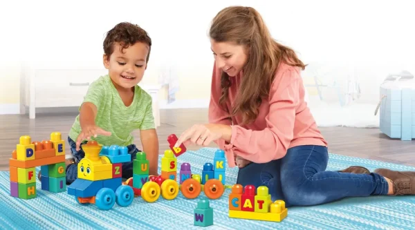 Cheap Mega First Builders Impara Con Il Treno! Costruzioni Bambini