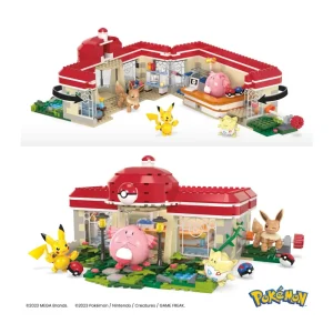 Best Sale Mega Pokemon Centro Pokemon, Set Da Costruire Con 648 Pezzi E Sistema Mattoncino Movimento, Include Pikachu, Chansey, Evee E Togepi, 8+ Anni, Hnt93 Costruzioni Bambini
