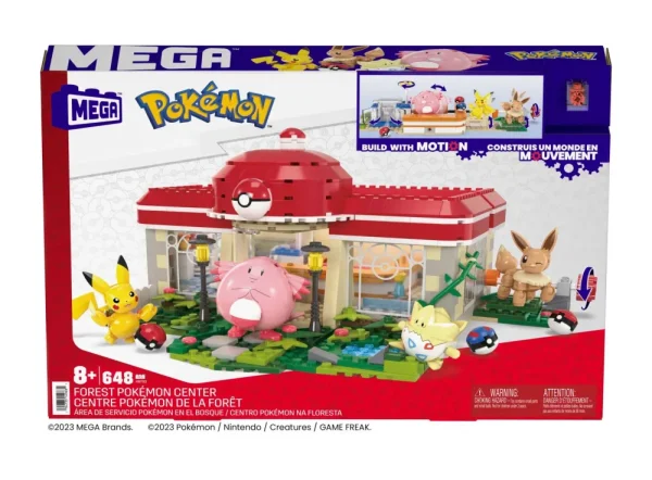 Best Sale Mega Pokemon Centro Pokemon, Set Da Costruire Con 648 Pezzi E Sistema Mattoncino Movimento, Include Pikachu, Chansey, Evee E Togepi, 8+ Anni, Hnt93 Costruzioni Bambini