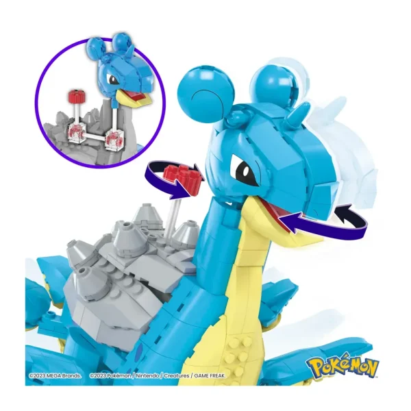 Cheap Mega Lapras Da Costruire E Collezionare Con 527 Pezzi E Sistema Mattoncino Movimento, Alto 17+ Cm, Personaggio Da Esporre, 8+ Anni, Hkt26 Costruzioni Bambini