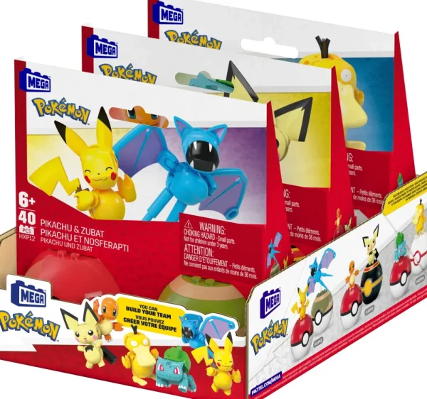 Fashion Mega Pokemon Set Collezione Di Poke Balls, Ciascuno Da Costruire Con 40 Mattoncini E Che Include 2 Poke Balls E 2 Personaggi Del Mondo Pokemon Set Costruzioni