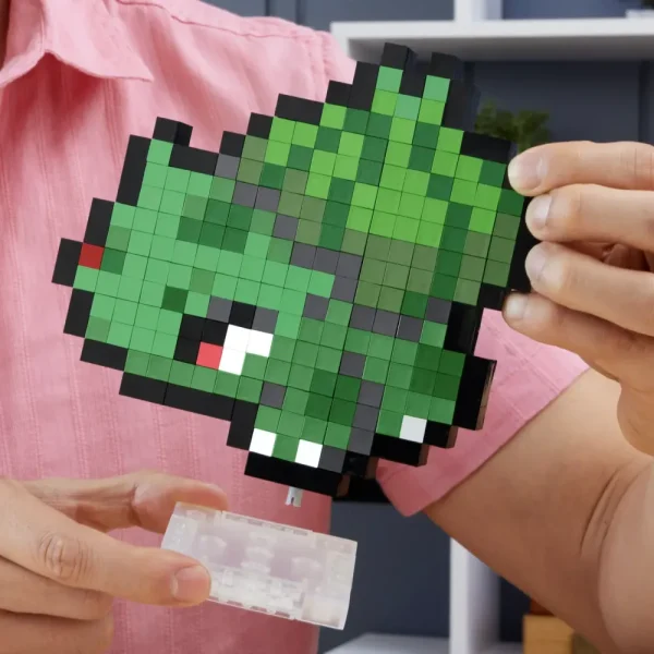 Sale Mega Pokemon Showcase Bulbasaur, Set In Stile Retro Pixelato Da Costruire Con 374 Pezzi, Con Base Piana Per Esporlo E Incisione Sul Retro Per Appenderlo Set Costruzioni