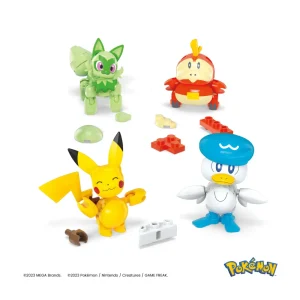 Shop Mega Team Della Regione Di Paldea, Set Con 4 Personaggi E 1 Poke Ball Da Costruire Con 79 Pezzi, Include Pikachu, Fuecoco, Sprigatito E Quaxly, 6+ Anni, Hpx92 Costruzioni Bambini