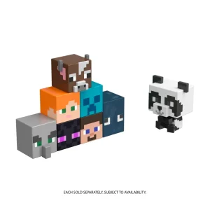 Best Sale Mini Action Figure Testa Mob, Assortimento Personaggi Del Videogioco Dal Design Pixelato Con Teste Giganti, Tutti Da Collezionare, Giocattolo Per Bambini, 6+ Anni, Hdv64 Action Figures