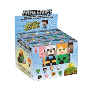 Best Sale Mini Action Figure Testa Mob, Assortimento Personaggi Del Videogioco Dal Design Pixelato Con Teste Giganti, Tutti Da Collezionare, Giocattolo Per Bambini, 6+ Anni, Hdv64 Action Figures