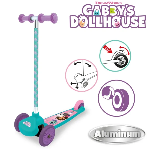 Discount Monopattino 3 Ruote Twist Di La Casa Di Gabby, Ruota La Balla Per Curvare Ed Aumentare Il Divertimento! Monopattini