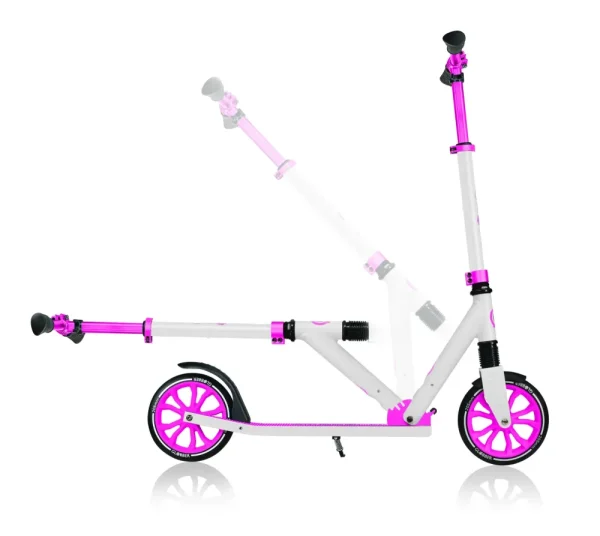 Clearance Monopattino Nl 205 Ripiegabile Bianco E Rosa Adatto Per Bambini 7 -12 Anni Monopattini